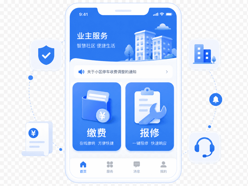 业主小程序 - 在线缴费报修