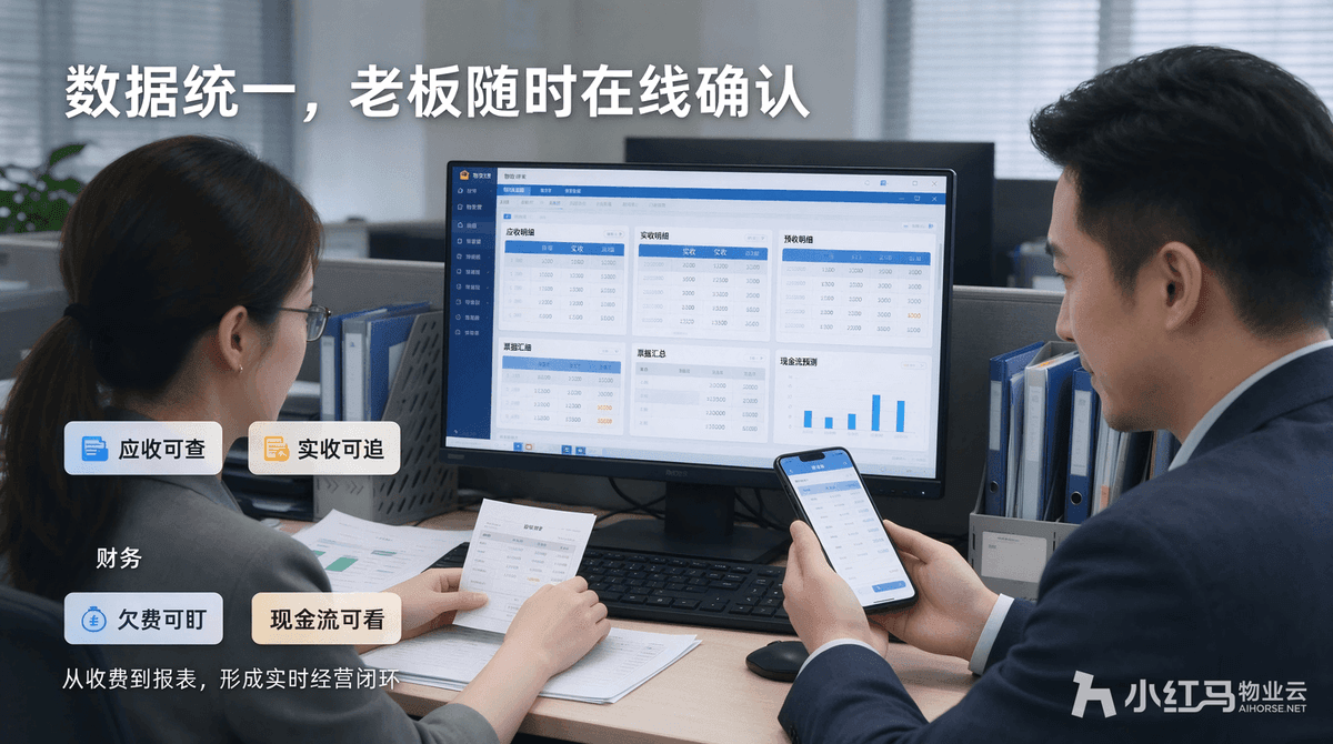 收费数据实时可查，物业收费系统让老板随时掌握营收