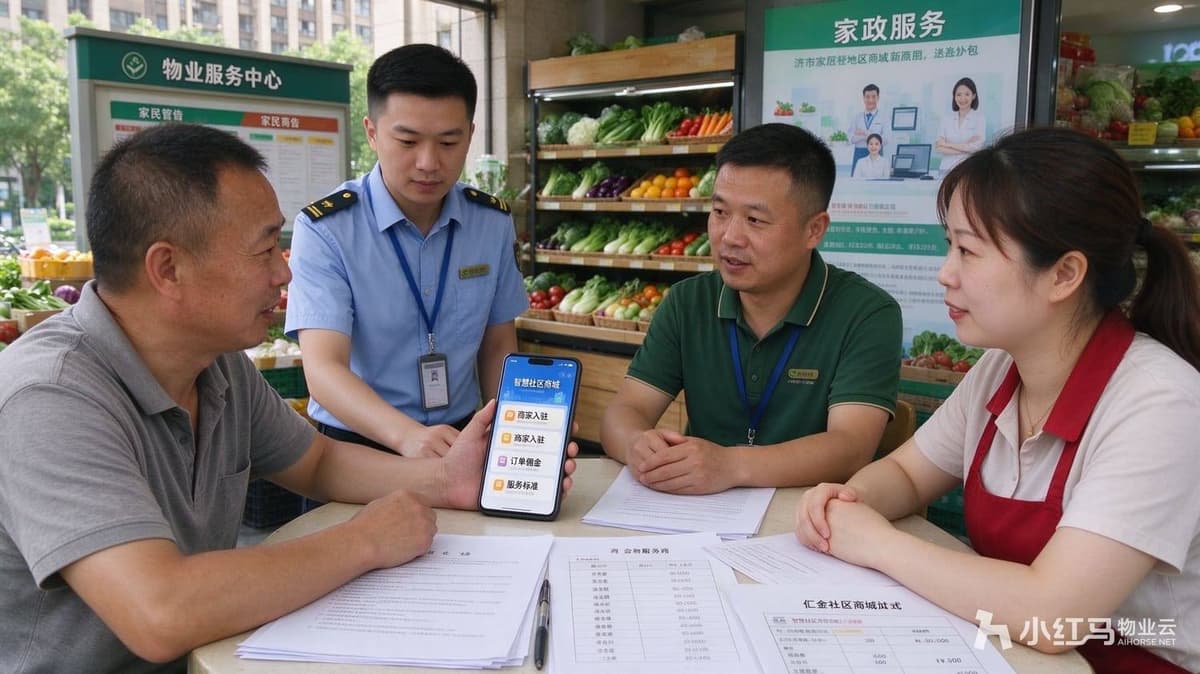 只靠物业费扛不住成本，智慧社区商城轻资产破局增收