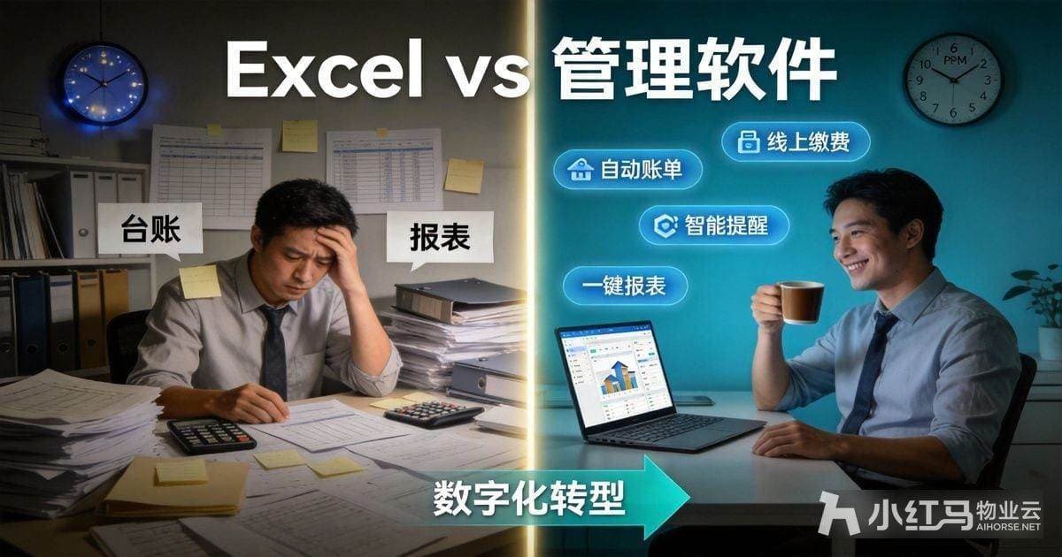 还在用Excel管物业？一套物业管理软件帮你省下3个员工的工资