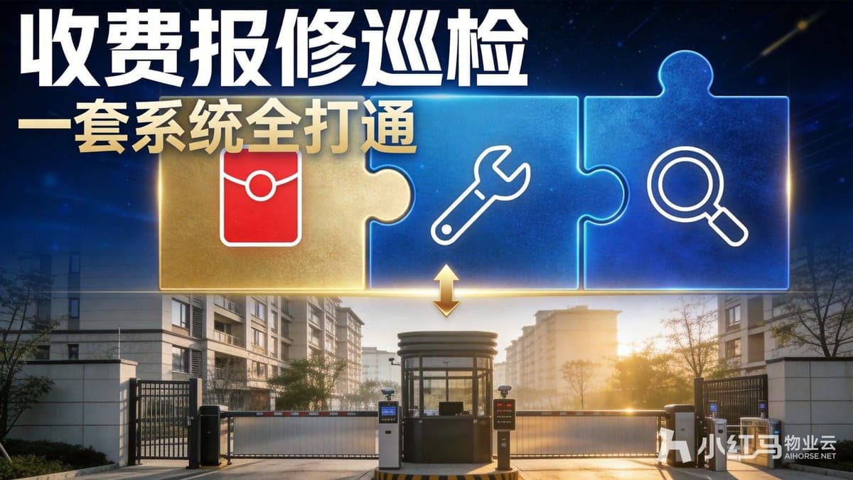 物业管理系统，如何打通收费、报修、巡检管理