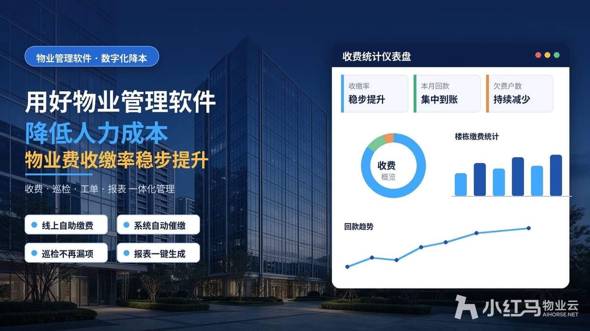 用好物业管理软件，降低人力成本，物业费收缴率稳步提升