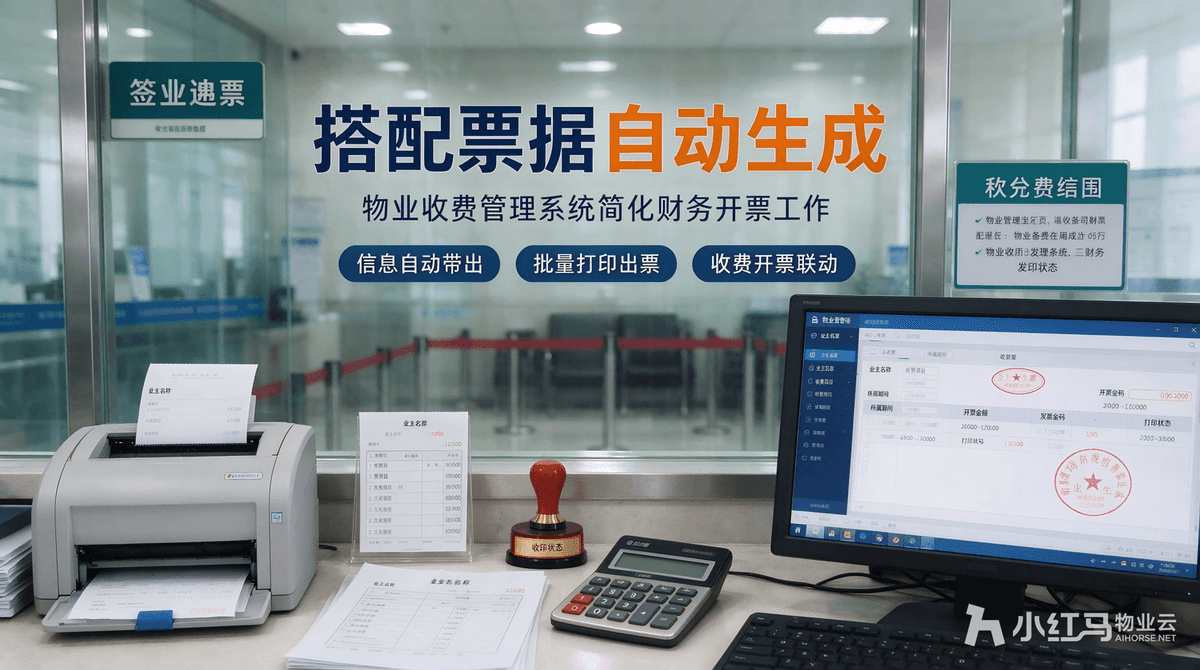 搭配票据自动生成，物业收费管理系统简化财务开票工作