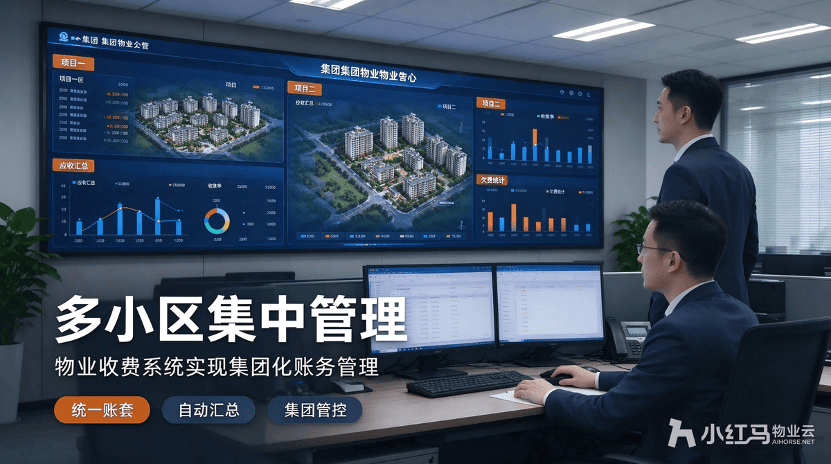 多小区集中管理，物业收费系统实现集团化账务管理