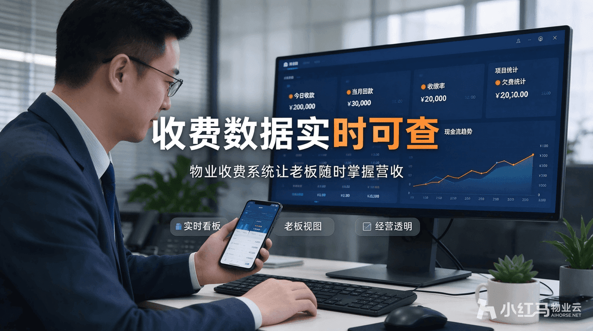 收费数据实时可查，物业收费系统让老板随时掌握营收