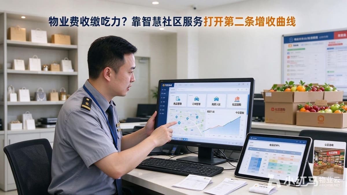物业费收缴吃力？靠智慧社区服务打开第二条增收曲线