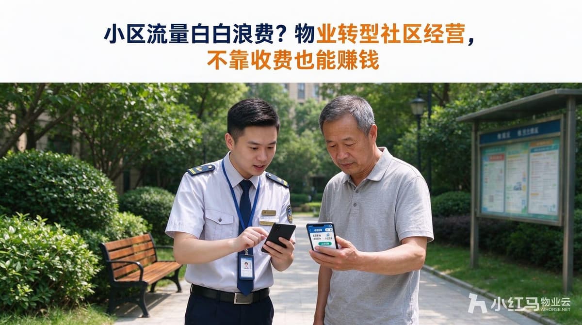 小区流量白白浪费？物业转型社区经营，不靠收费也能赚钱