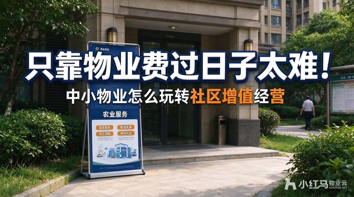 只靠物业费过日子太难！中小物业怎么玩转社区增值经营