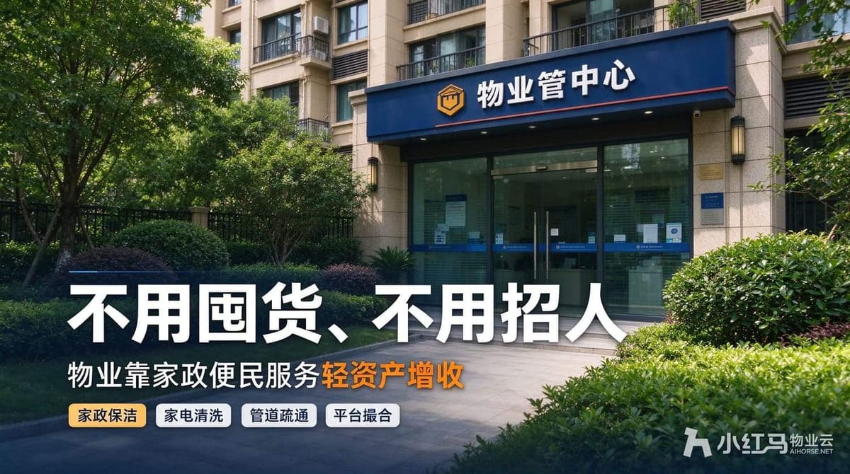不用囤货、不用招人，物业靠家政便民服务轻资产增收