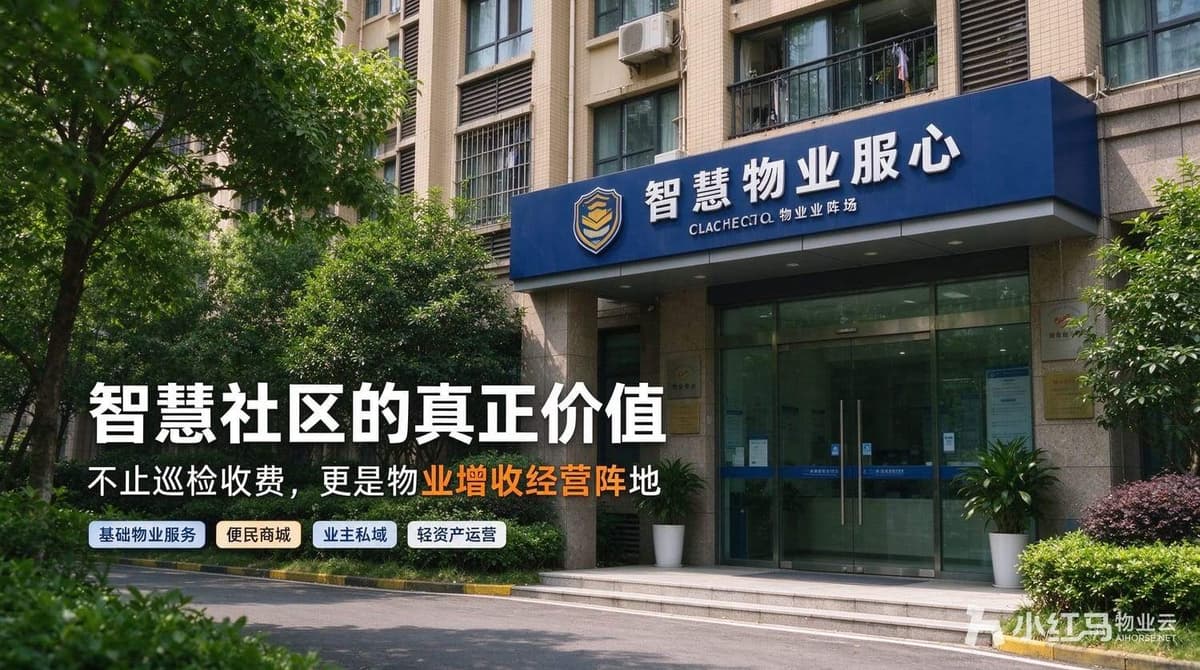 智慧社区的真正价值：不止巡检收费，更是物业增收经营阵地