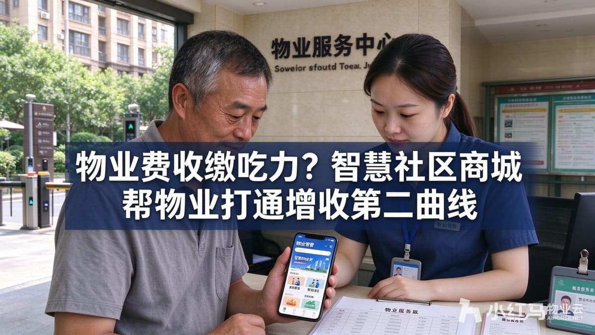物业费收缴吃力？智慧社区商城帮物业打通增收第二曲线