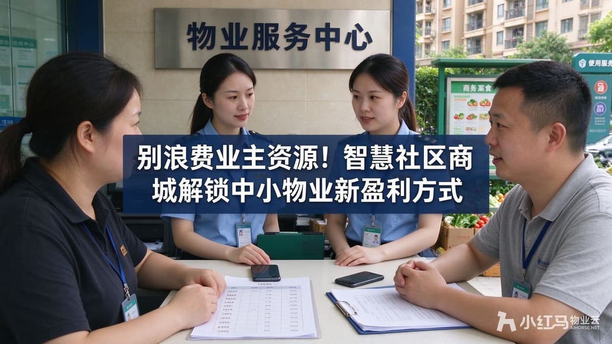 别浪费业主资源！智慧社区商城解锁中小物业新盈利方式