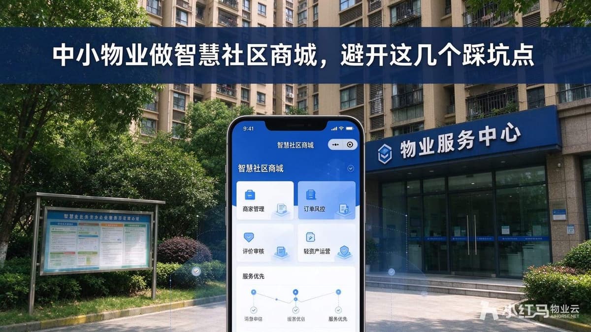 中小物业做智慧社区商城，避开这几个踩坑点