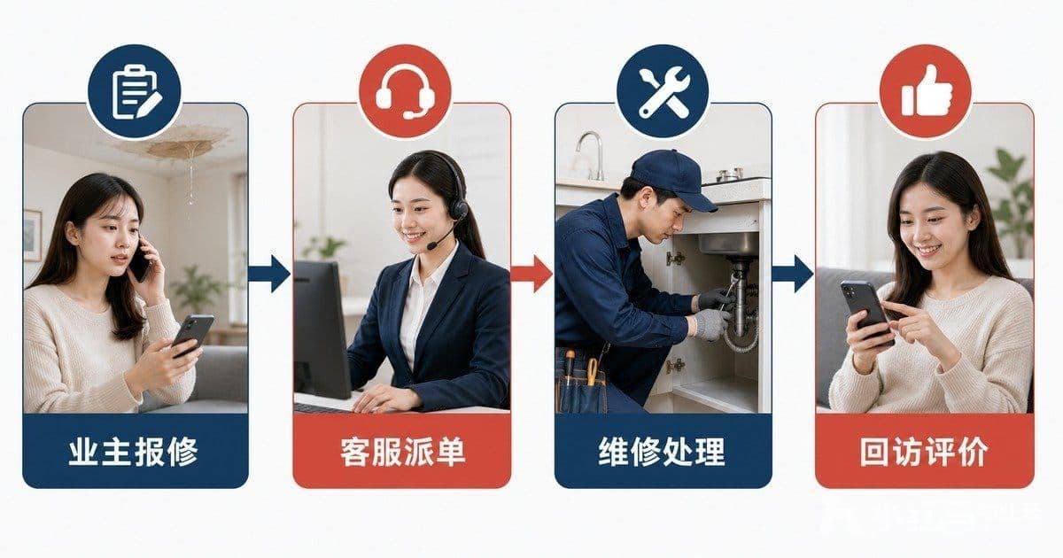 物业报修工单派单流程