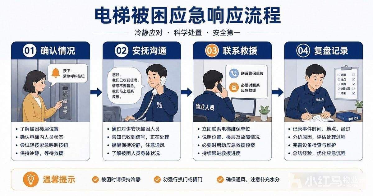 电梯困人应急响应流程