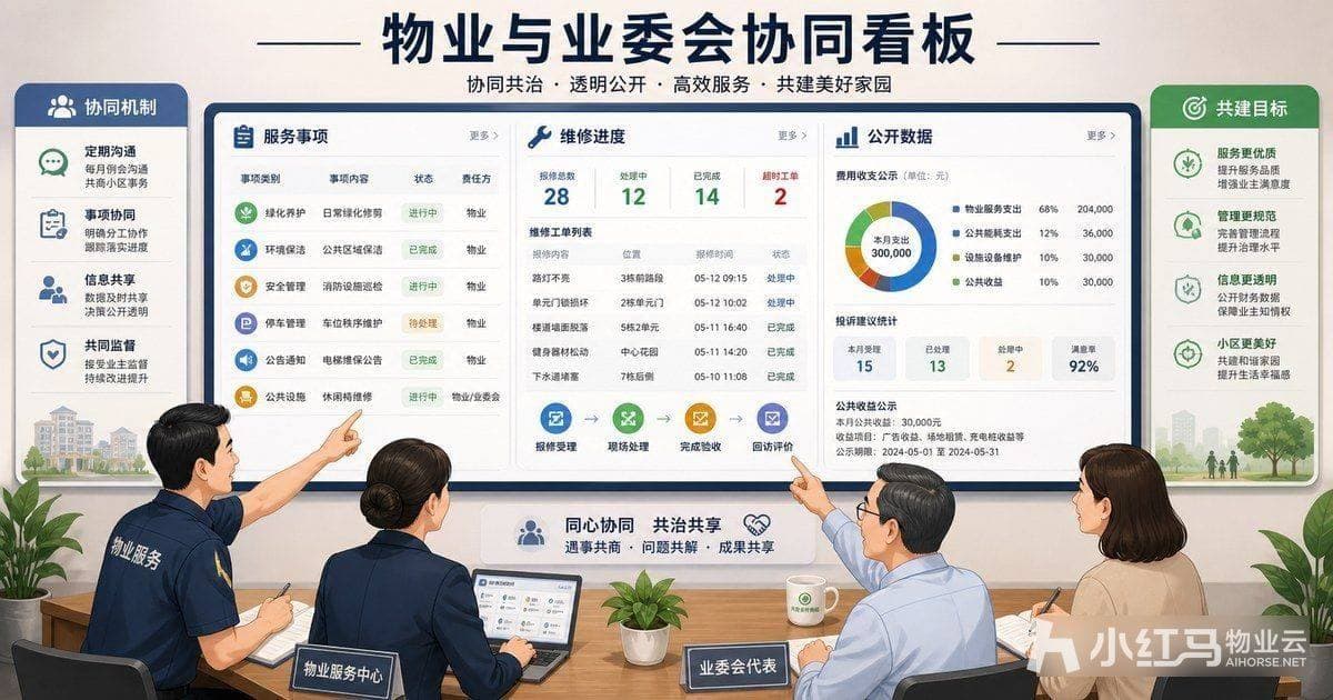 物业与业委会协同看板