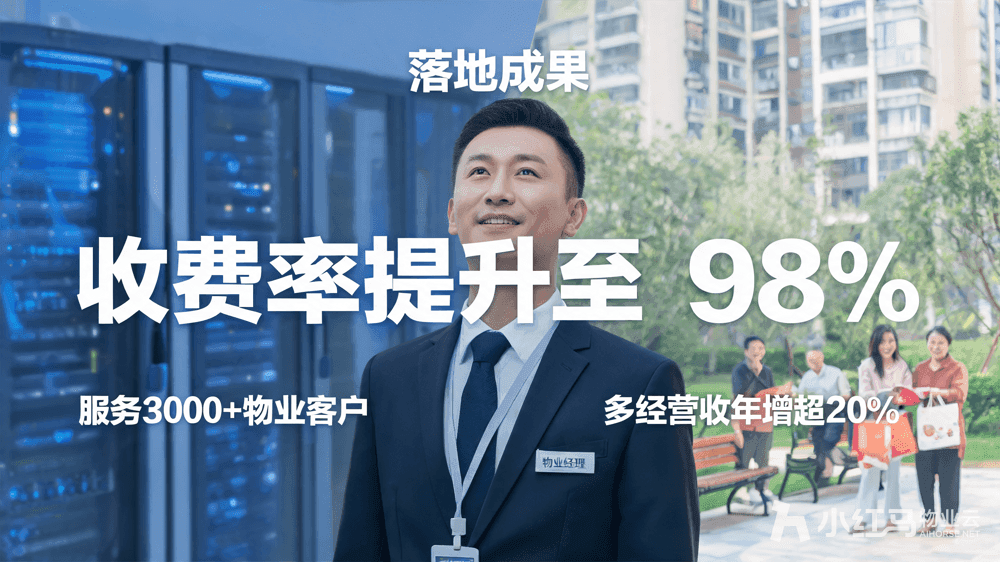 物业经理查看社区运营数据大屏