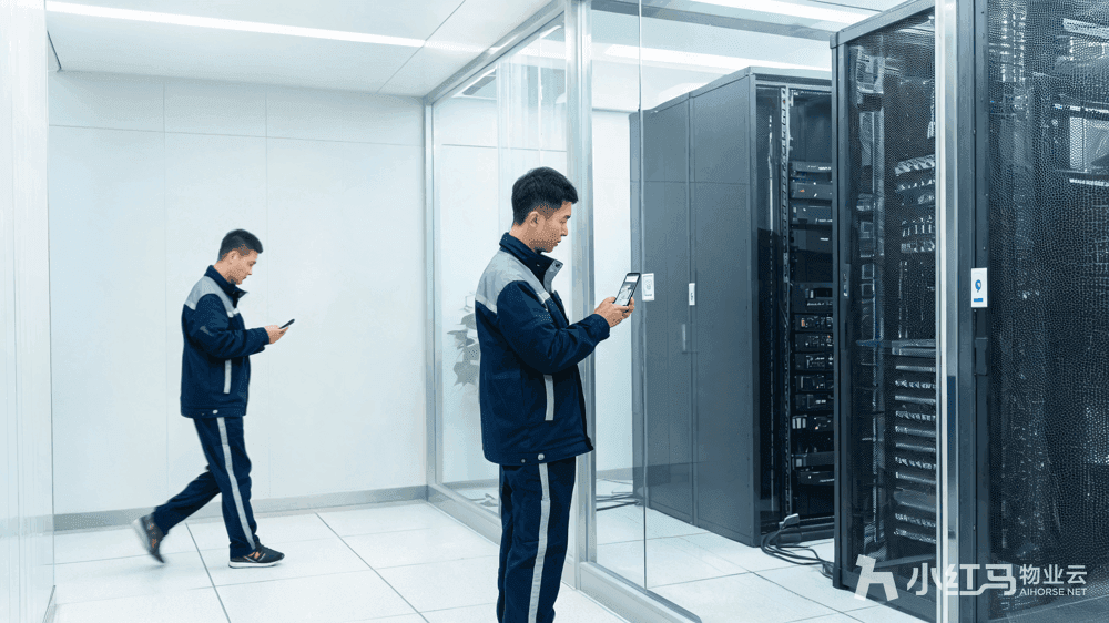 巡检员扫码打卡 维修工赶报修点位