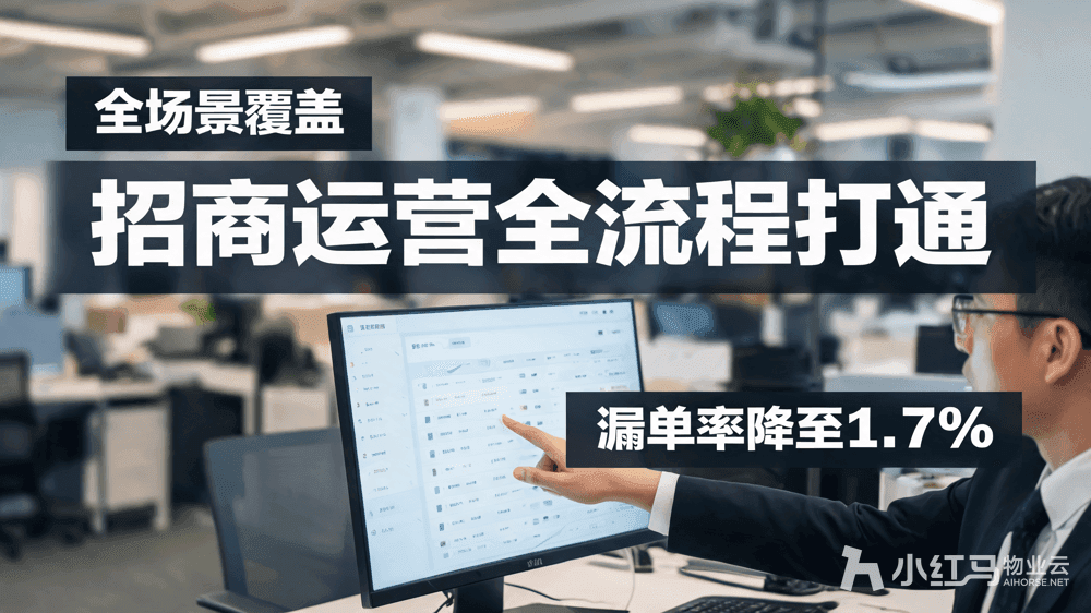 招商人员点击电脑查看客户线索