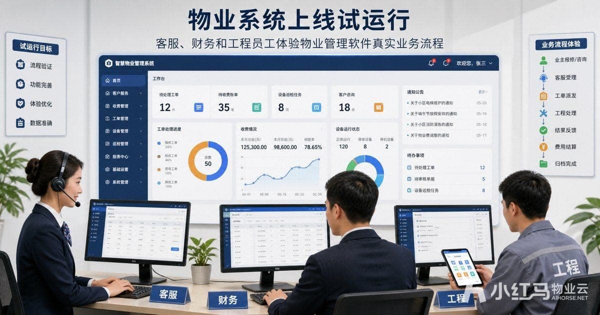 物业系统上线试运行