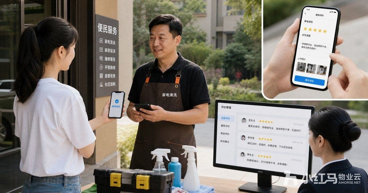 社区商户订单核销与居民评价