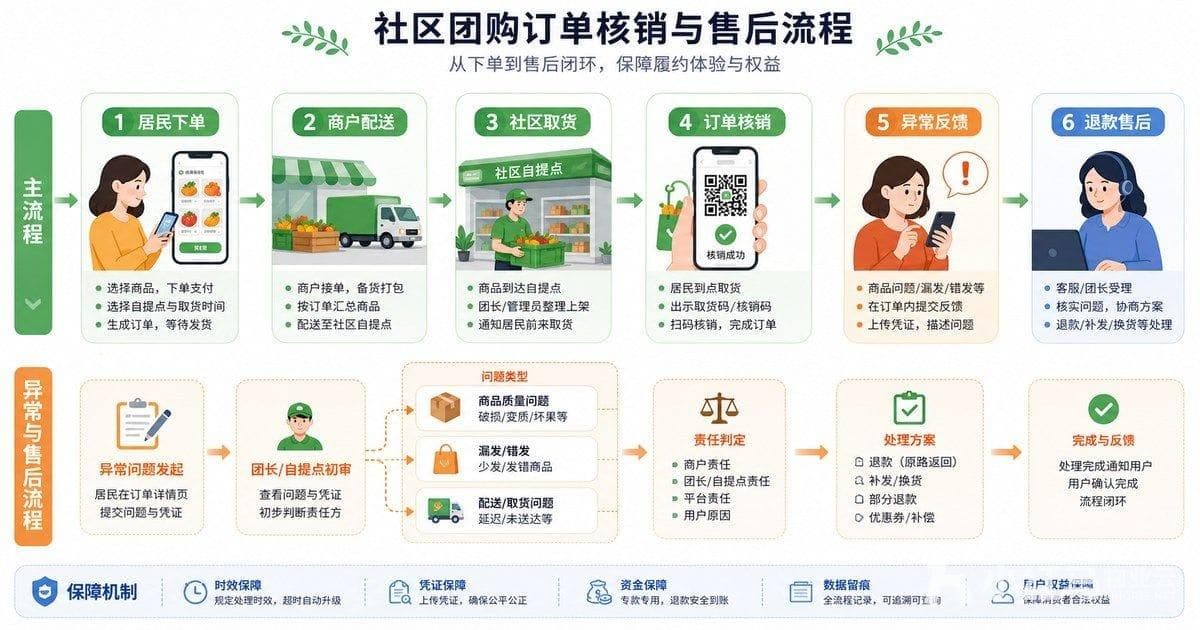 社区团购订单核销与售后流程