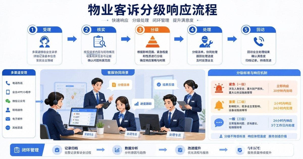 物业客诉分级响应流程