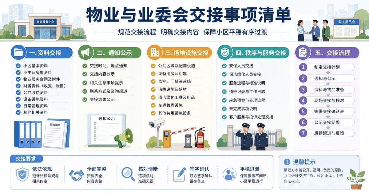 物业与业委会交接事项清单