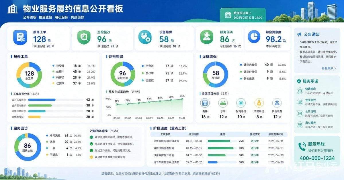 物业服务履约信息公开