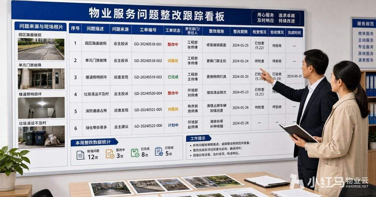 物业服务问题整改跟踪
