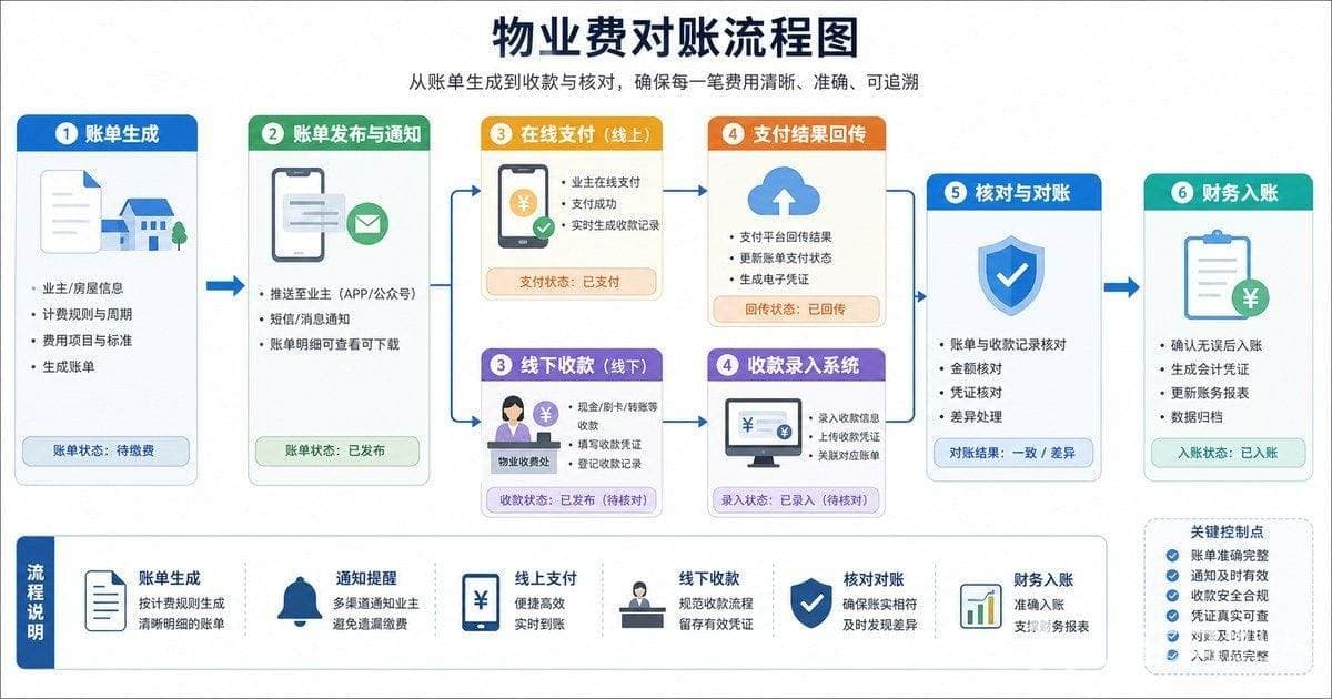物业收费核销流程
