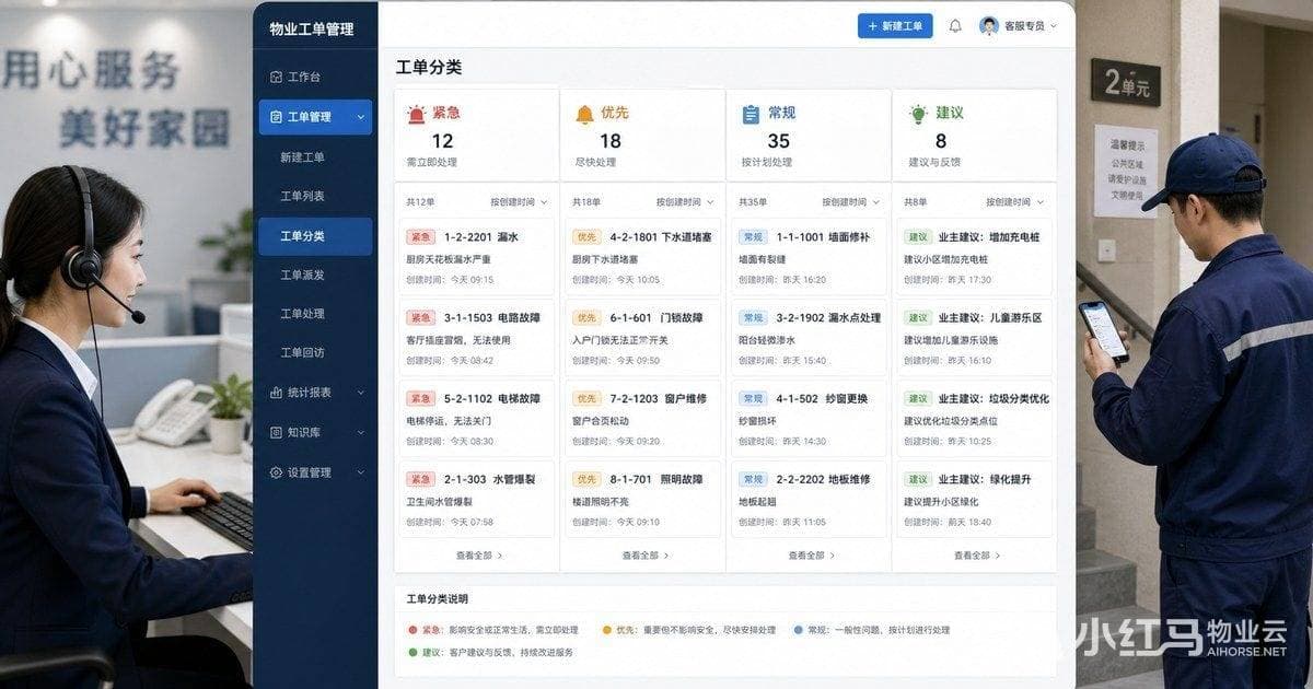 物业报修工单分级