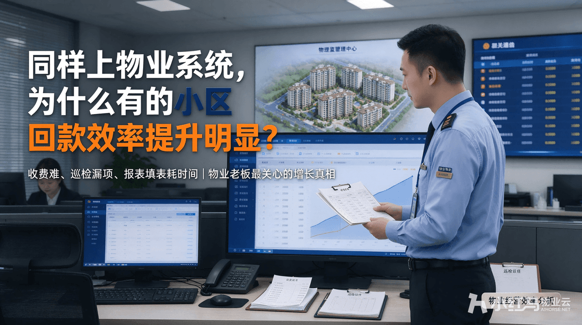 同样上物业系统,为什么有的小区回款效率提升明显?