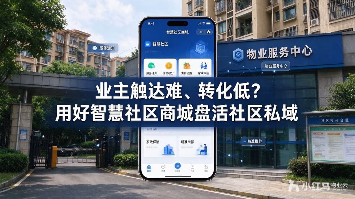 业主触达难、转化低?用好智慧社区商城盘活社区私域