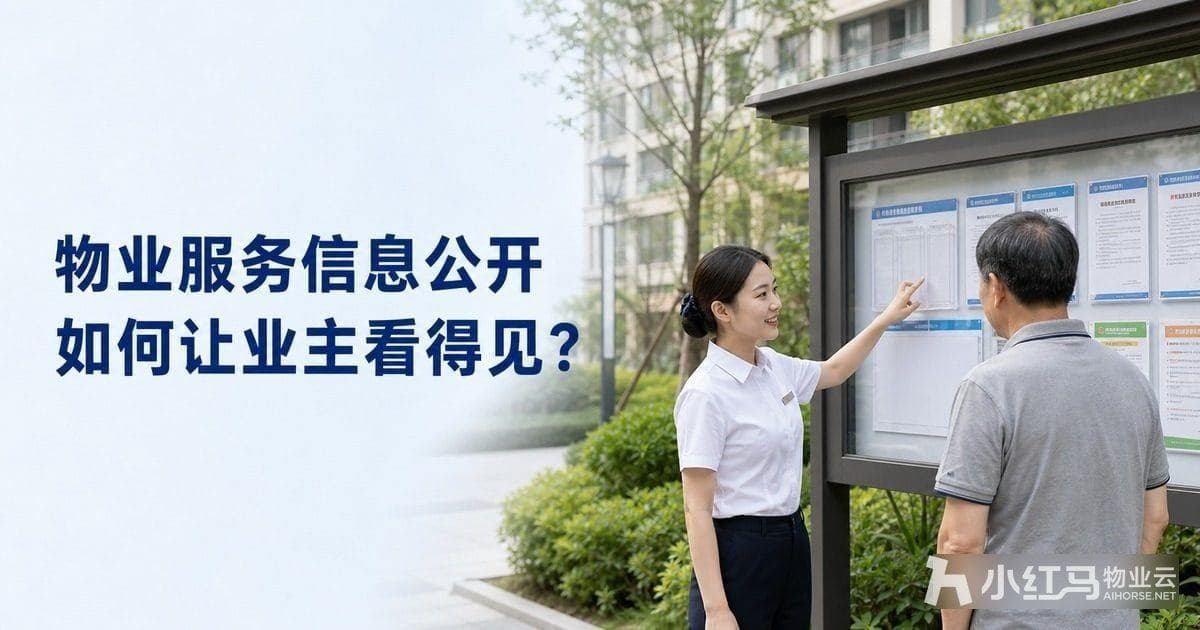 物业服务信息公开如何让业主看得见?