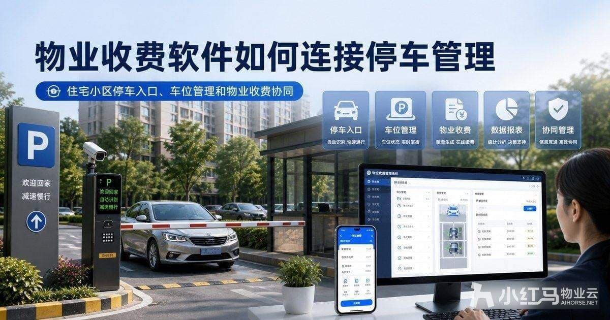 物业收费软件如何连接停车管理:收费与车辆台账协同