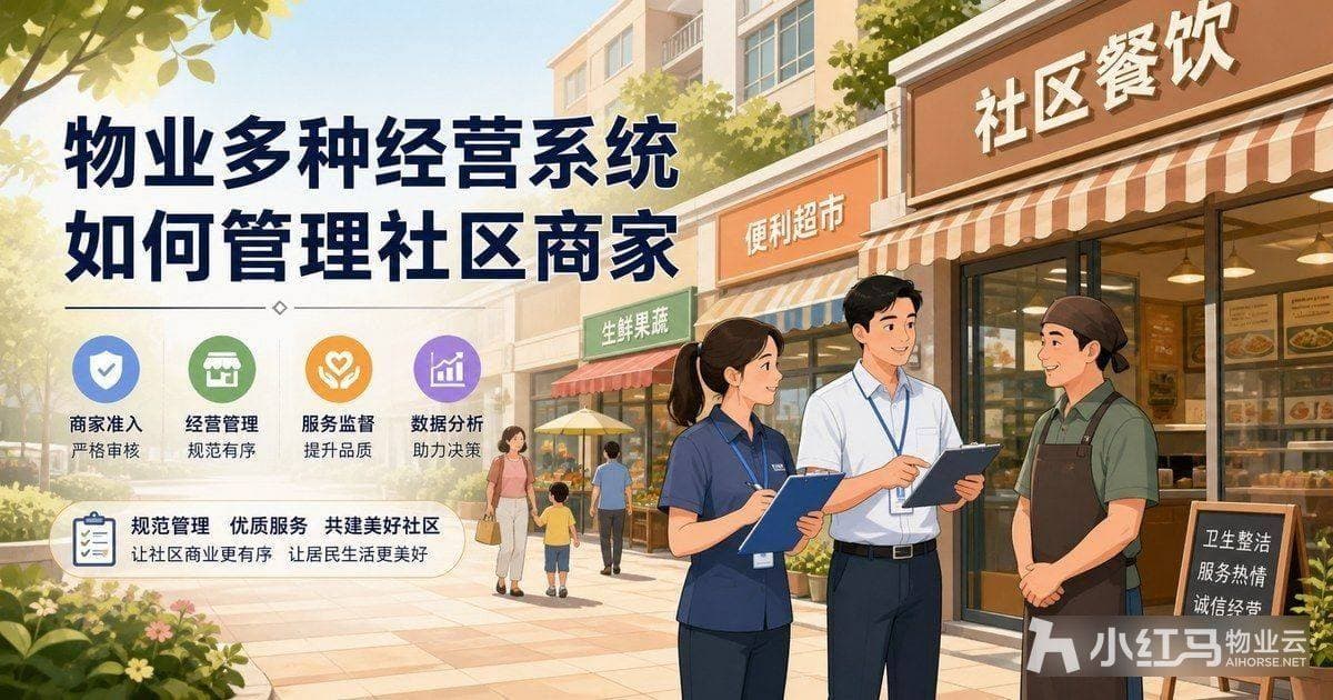 物业多种经营系统如何管理社区商户:准入、订单与履约