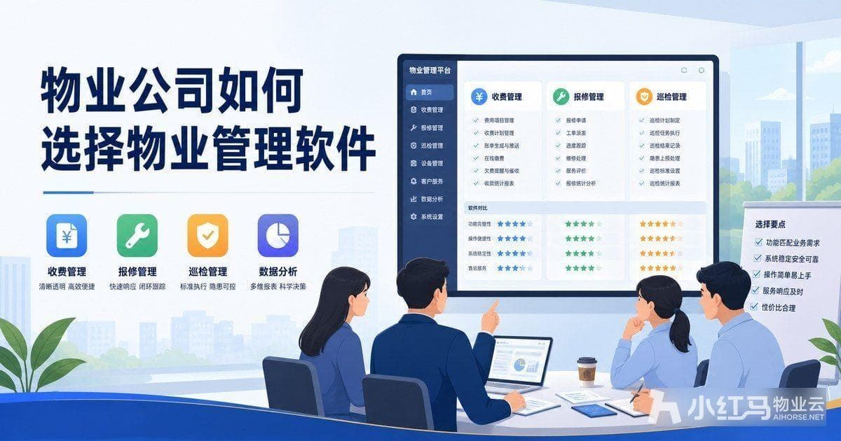 物业公司如何选择物业管理软件:功能、价格与实施