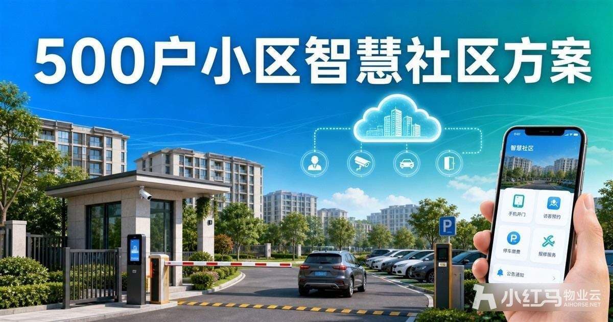 500户小区怎么建智慧社区?低成本落地方案