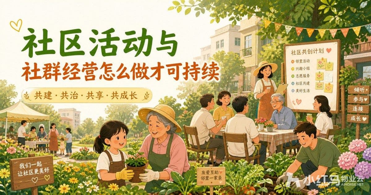 社区活动IP与社群经营怎么做才可持续:物业运营方法