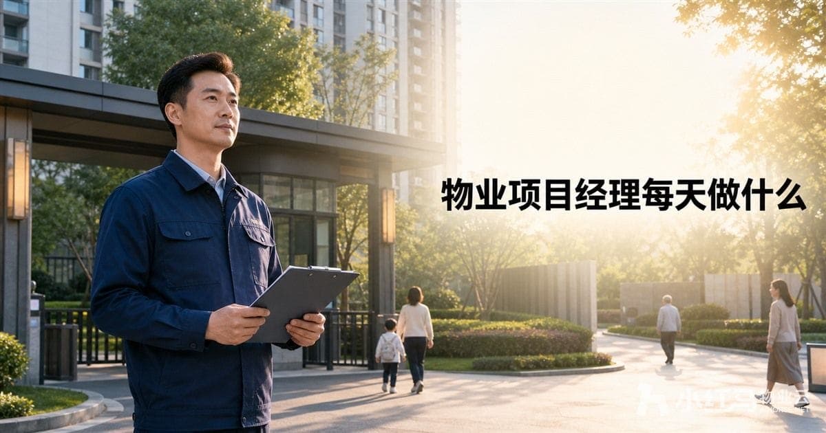 物业项目经理每天做什么?一日管理清单