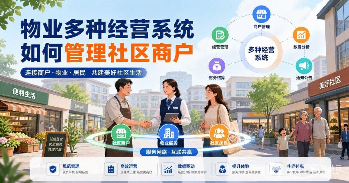 物业多种经营系统如何管理社区商户:评价、结算与退出