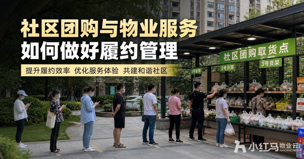 社区团购与物业服务如何做好履约管理:智慧社区运营要点