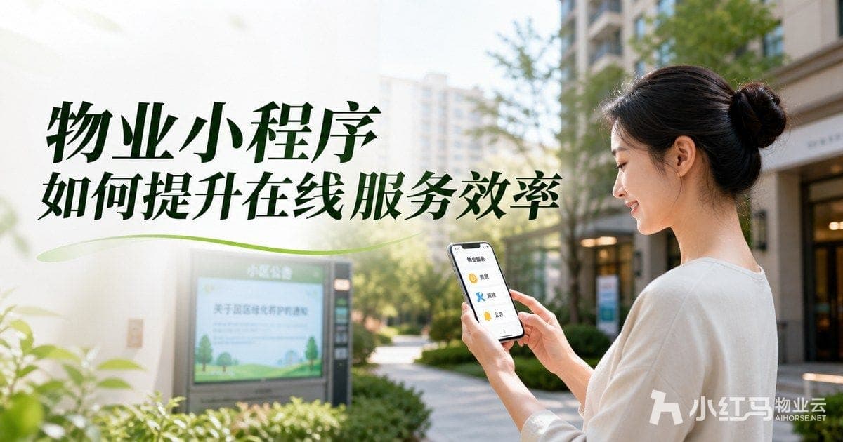 物业小程序如何提升在线服务效率:缴费、报修与通知
