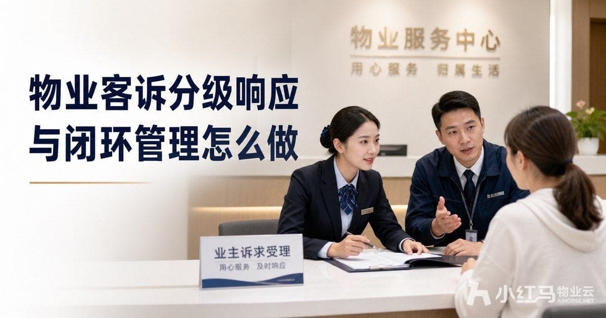 物业客诉分级响应与闭环管理怎么做:物业工单系统如何协同