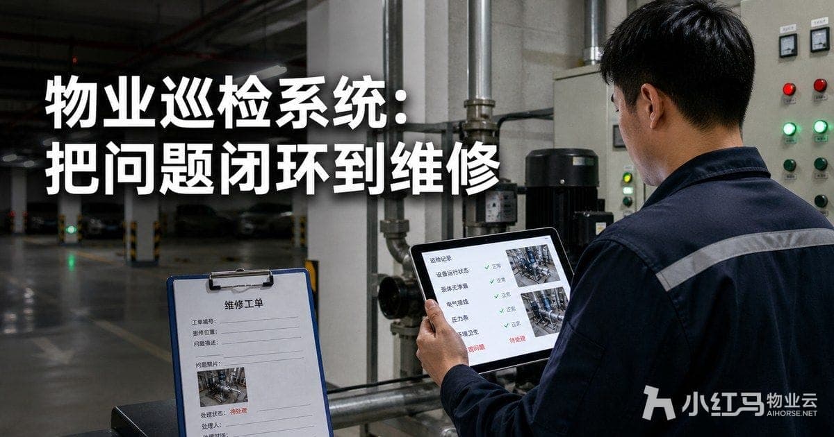 物业巡检系统如何把问题闭环到维修:巡检、工单与复查