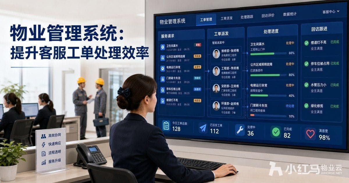 物业管理系统如何提升客服工单处理效率:受理、派单与回访