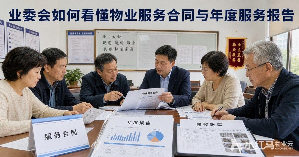 业委会如何看懂物业服务合同与年度服务报告:数据、履约与整改