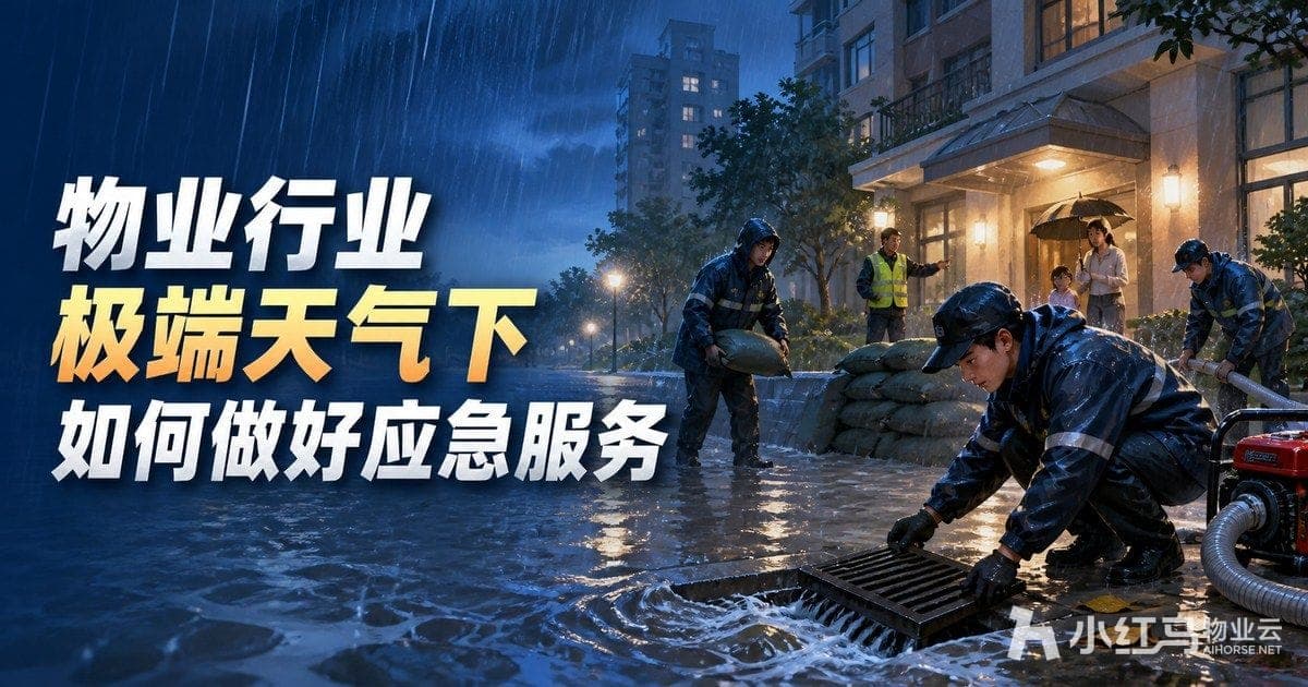 物业行业极端天气下如何做好应急服务:智慧物业系统与预案协同