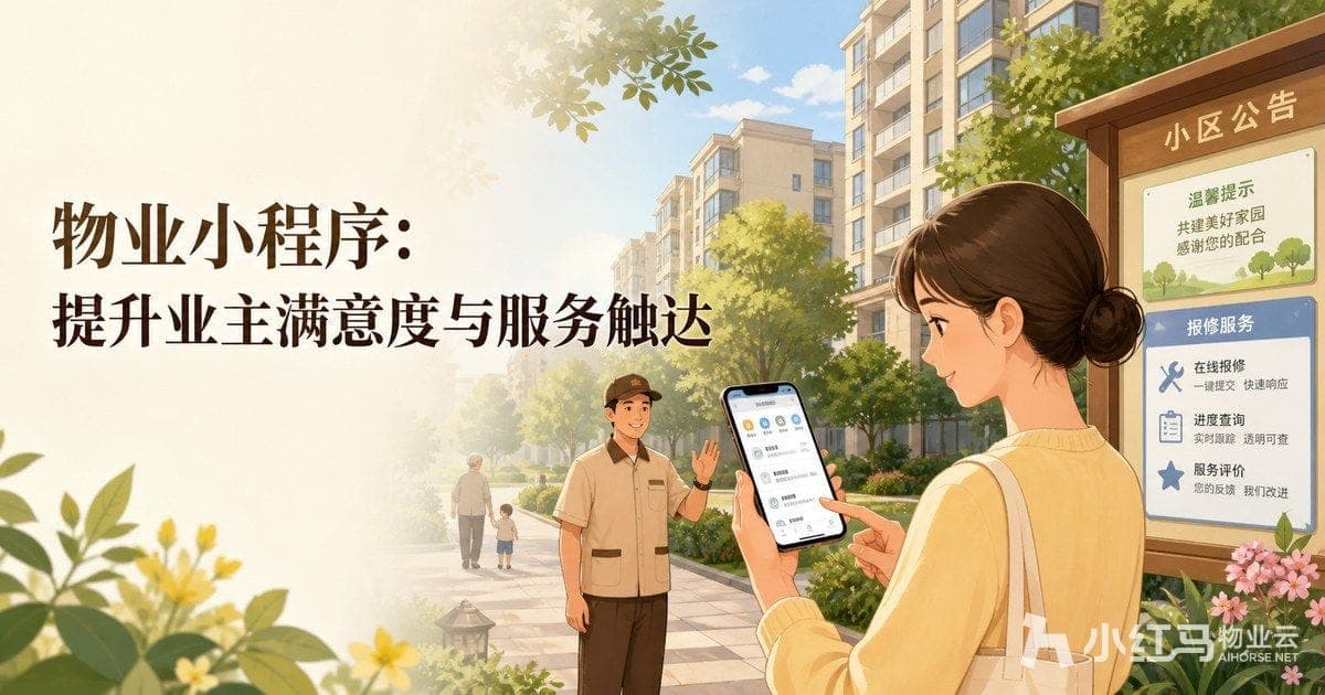 物业小程序如何提升业主满意度与服务触达:缴费、报修与通知